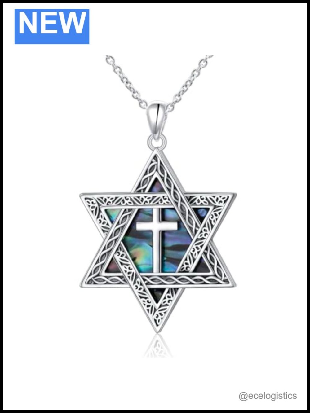 S925 Sterling Silver Star of David Necklace